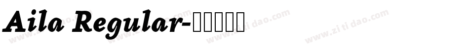 Aila Regular字体转换